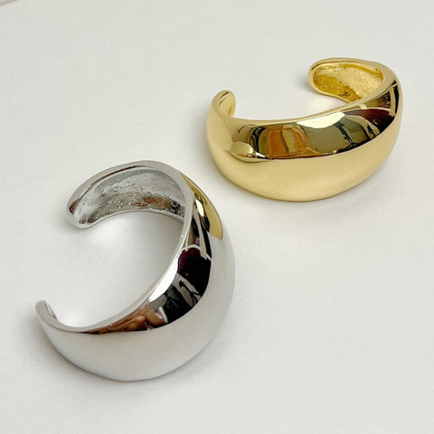 Glossy Metal Cuff Bracelet