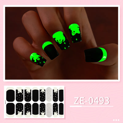 Luminous Halloween Series Christmas Nail Stickers