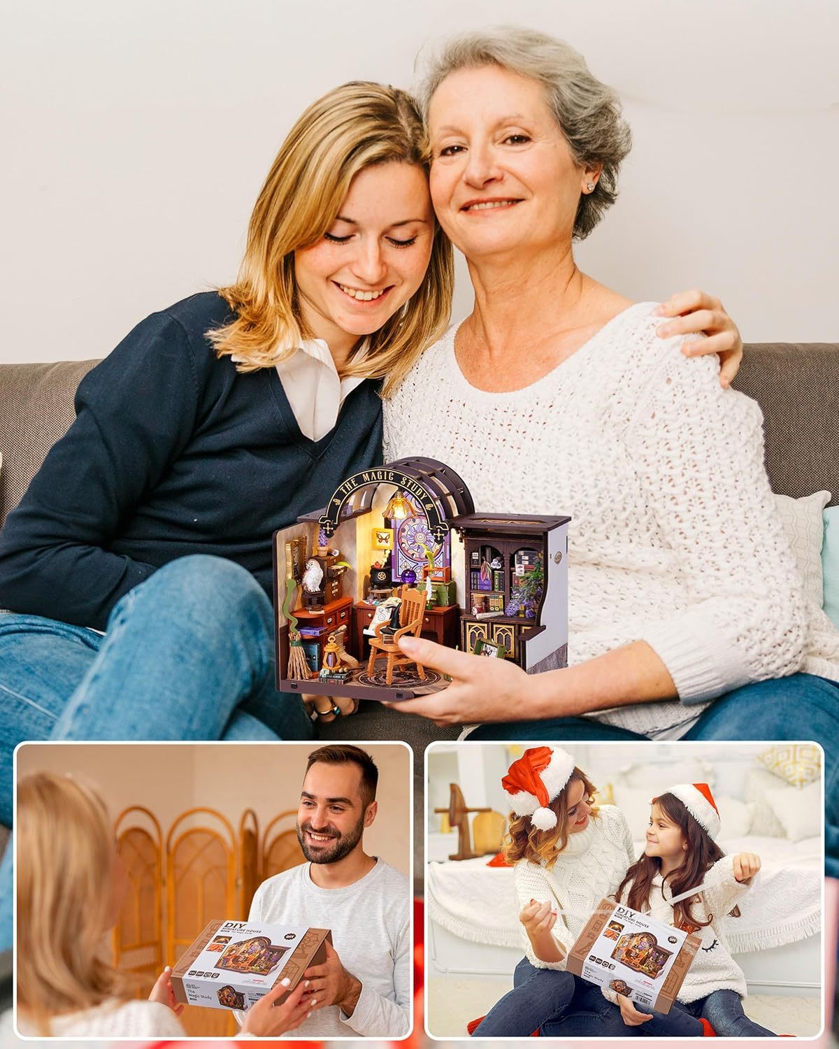 ROBOTIME DIY Miniature House Kit Magic Study Craft Model Kits