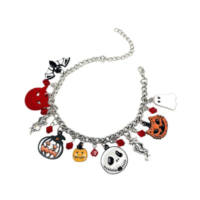 Pumpkin Skull Halloween Bracelet