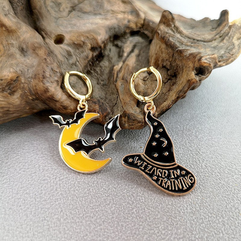 Cartoon Ghost & Pumpkin Earrings