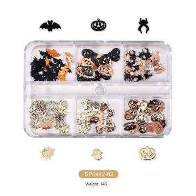Halloween Alloy Skull Nail Ornament