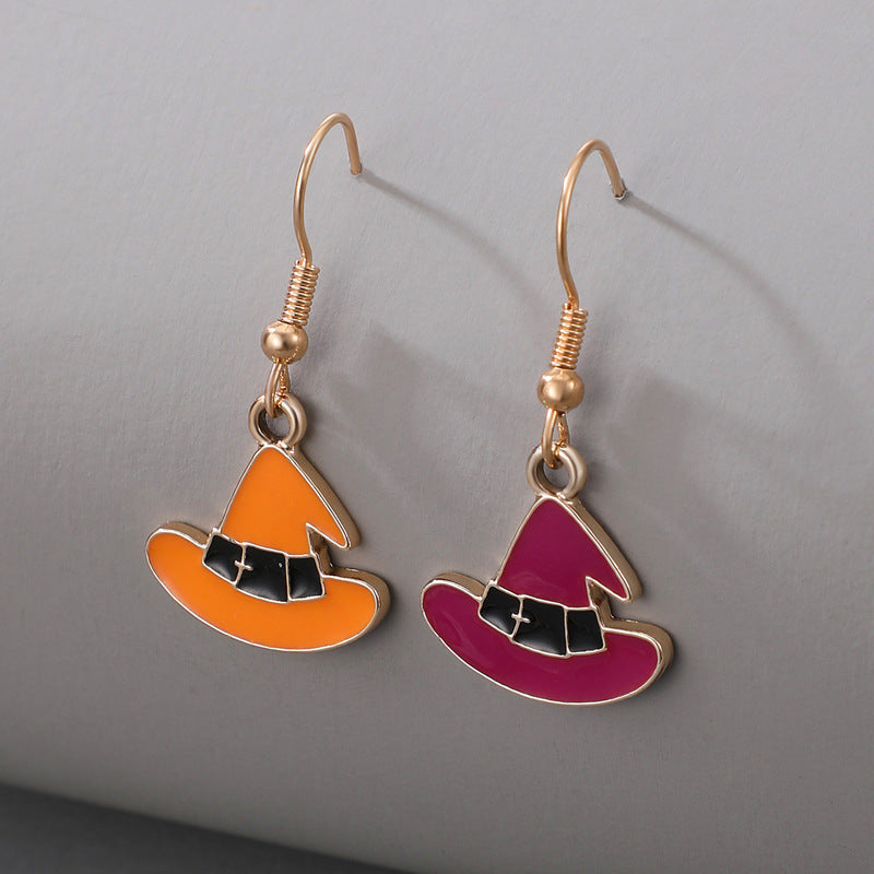 Funny Pumpkin Ghost Earrings