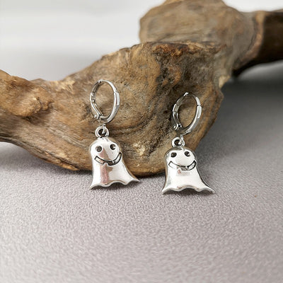 Cartoon Ghost & Pumpkin Earrings