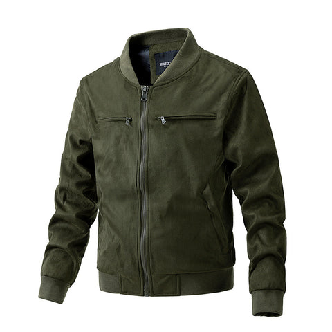 Suede Stand Collar Jacket