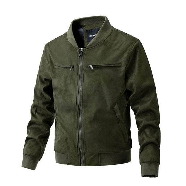 Suede Stand Collar Jacket