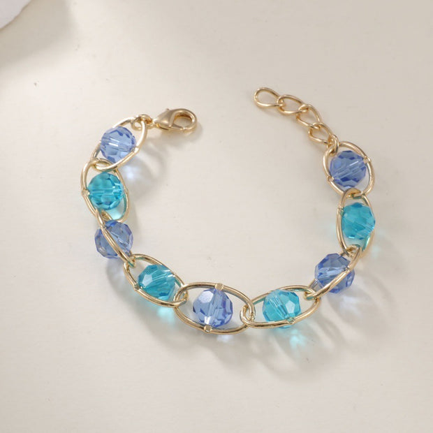 Natural Crystal Bead Bracelet