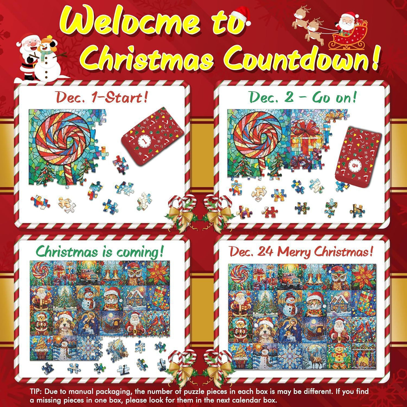 Christmas Countdown Puzzle Calendar