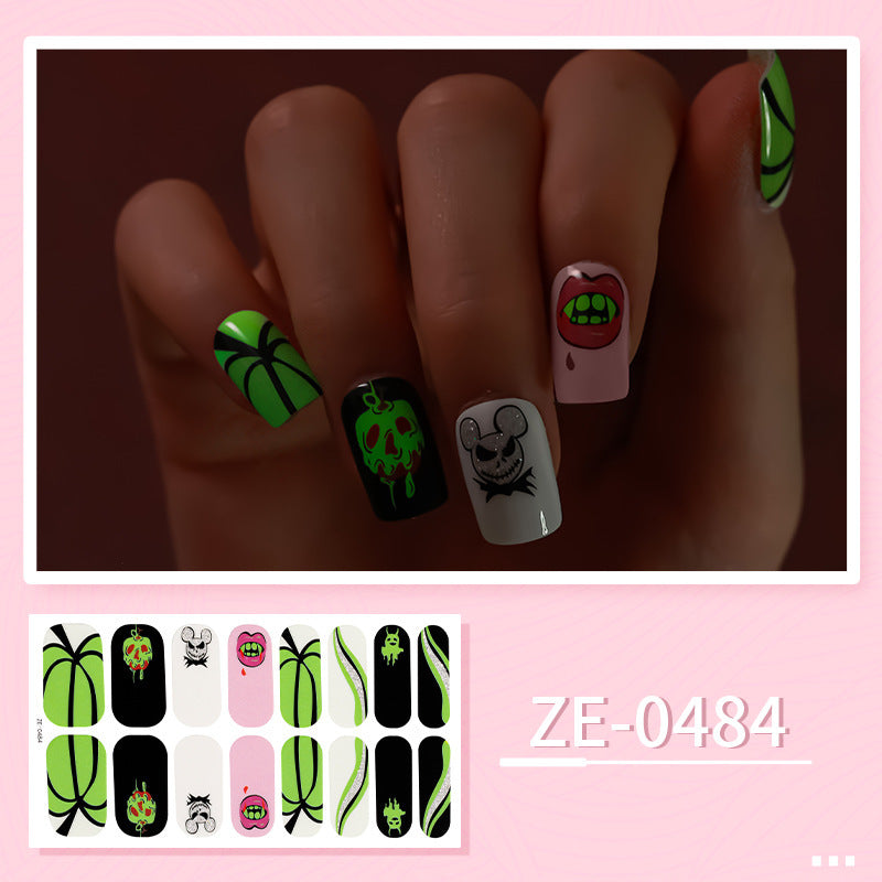 Luminous Halloween Series Christmas Nail Stickers