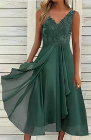 Lace Chiffon Hollow Dress