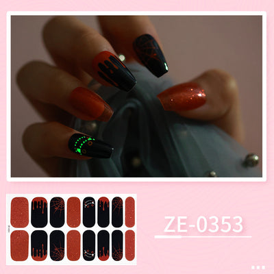 Luminous Halloween Series Christmas Nail Stickers