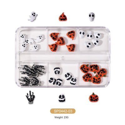 Halloween Alloy Skull Nail Ornament