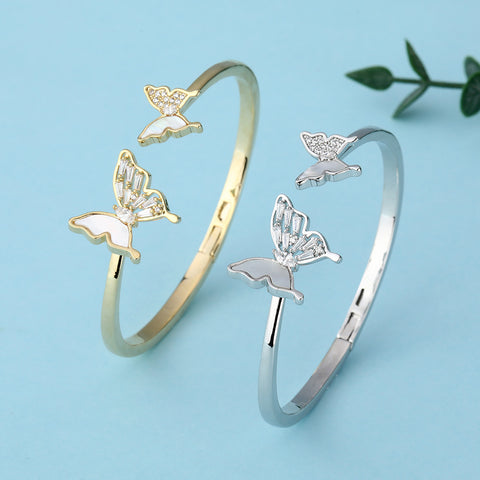 Shell Butterfly Charm Bracelet