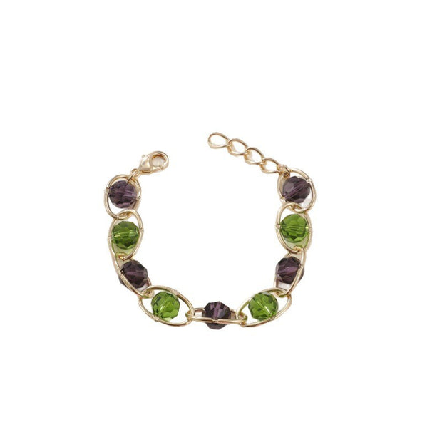Natural Crystal Bead Bracelet