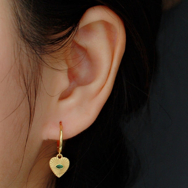Sterling Silver Heart Studs