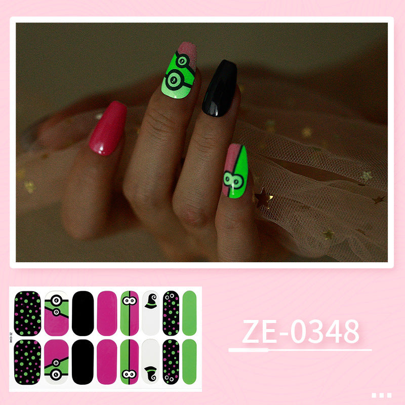 Luminous Halloween Series Christmas Nail Stickers