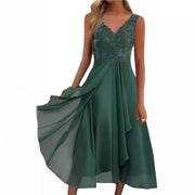 Lace Chiffon Hollow Dress