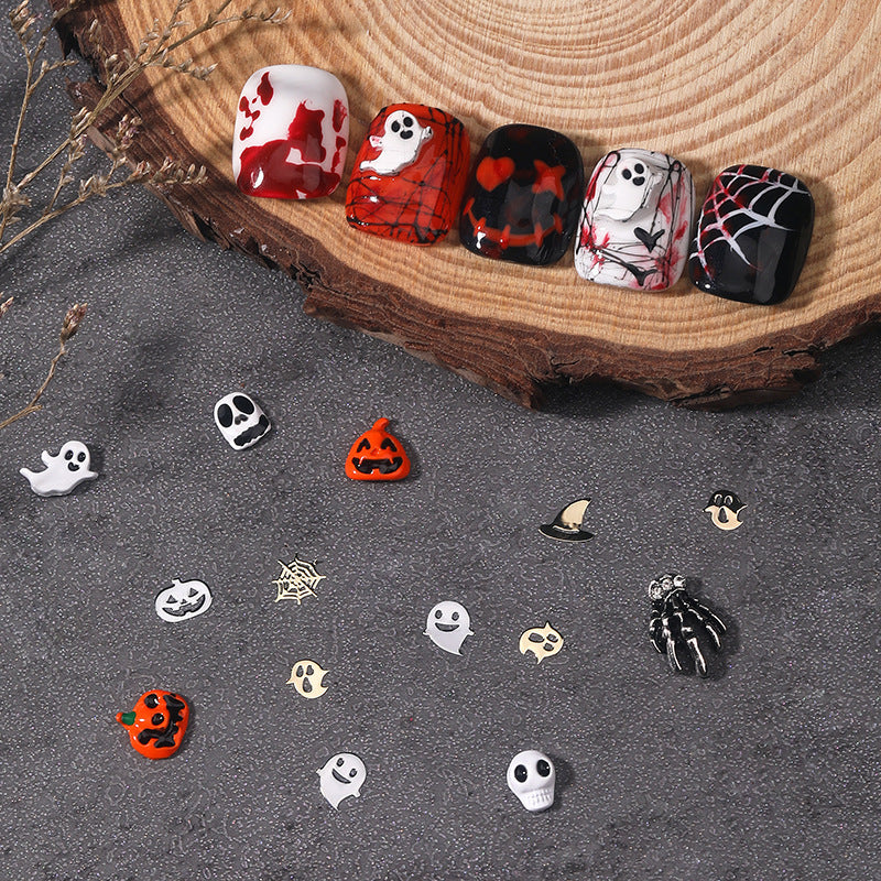 Halloween Alloy Skull Nail Ornament