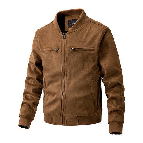 Suede Stand Collar Jacket