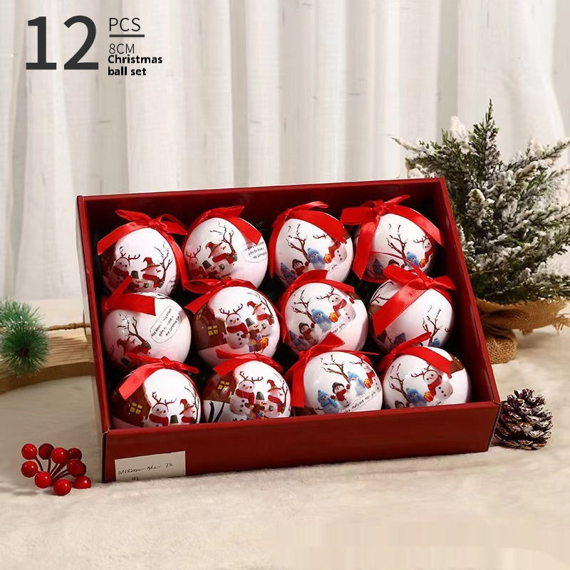 Printed Christmas Tree Ornament Balls