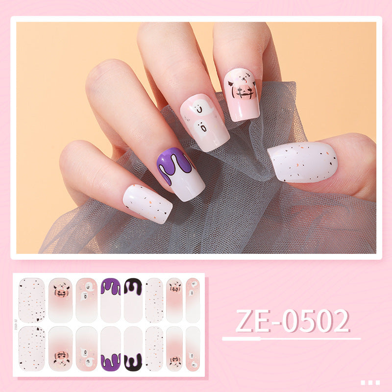 Luminous Halloween Series Christmas Nail Stickers