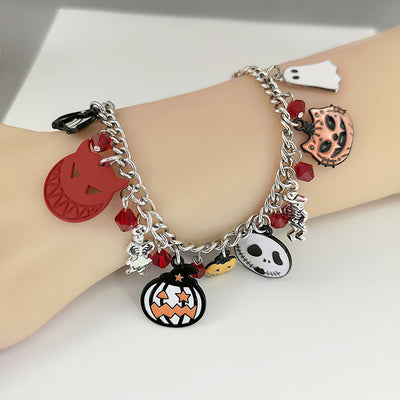 Pumpkin Skull Halloween Bracelet