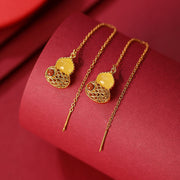 Amber Tassel Drop Earrings