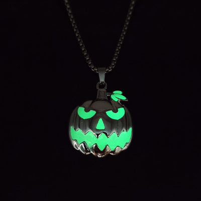 Luminous Pumpkin Ghost Necklace