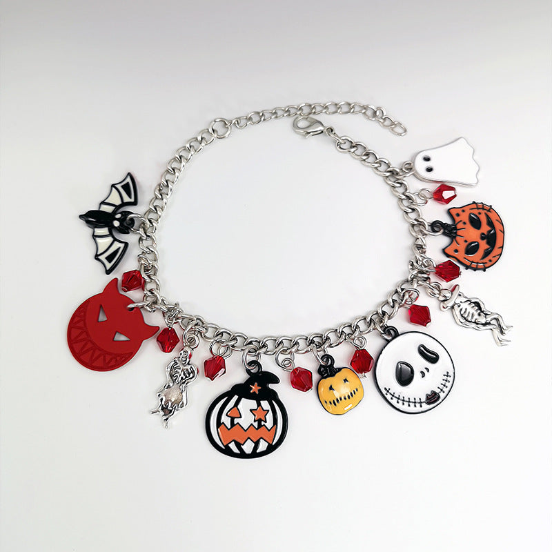 Pumpkin Skull Halloween Bracelet