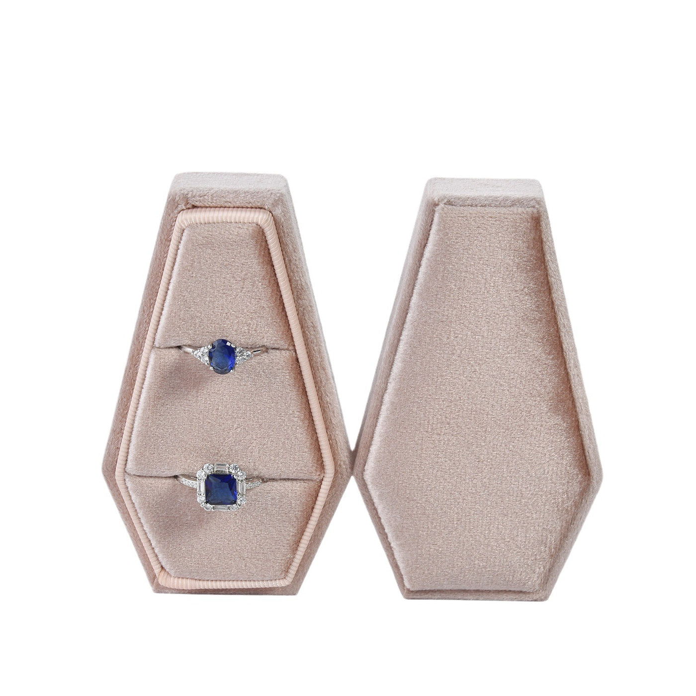 Velvet Coffin Jewelry Box