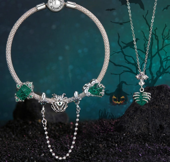 Mysterious Halloween Skull Series Beaded Diy Bracelet