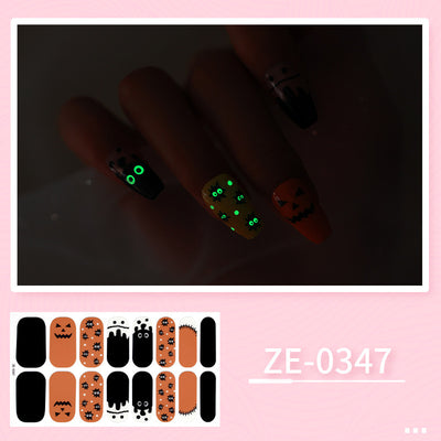 Luminous Halloween Series Christmas Nail Stickers